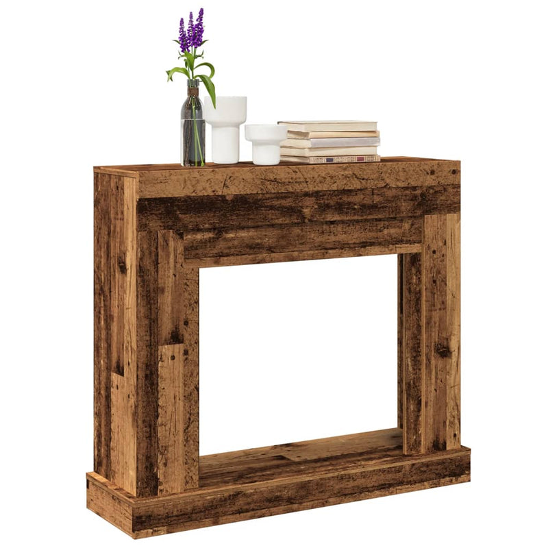 Afbeelding laden in galerijviewer, Vidaxl haardombouw 100x30x87,5 cm bewerkt hout oud houtkleurig
