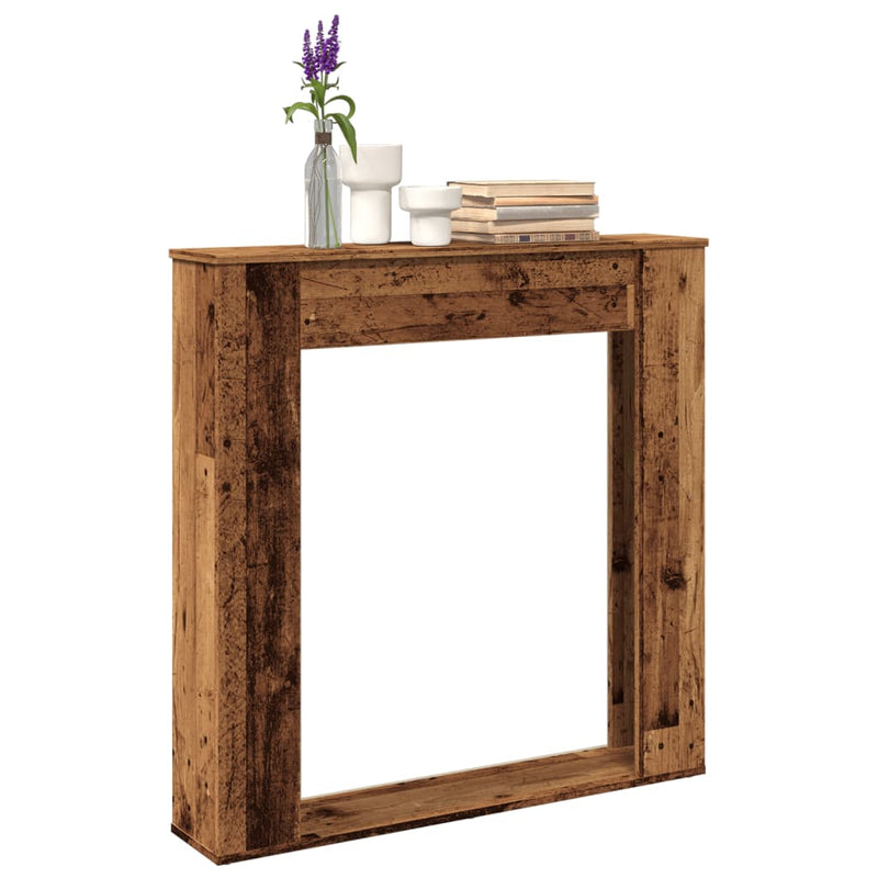 Afbeelding laden in galerijviewer, Vidaxl haardombouw 100x20x100 cm bewerkt hout oud houtkleurig
