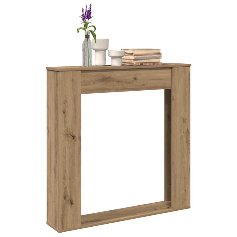 Afbeelding laden in galerijviewer, Vidaxl haardombouw 100x20x100 cm bewerkt hout artisanaal eikenkleurig
