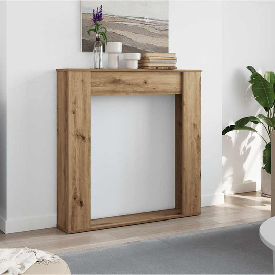 Vidaxl haardombouw 100x20x100 cm bewerkt hout artisanaal eikenkleurig