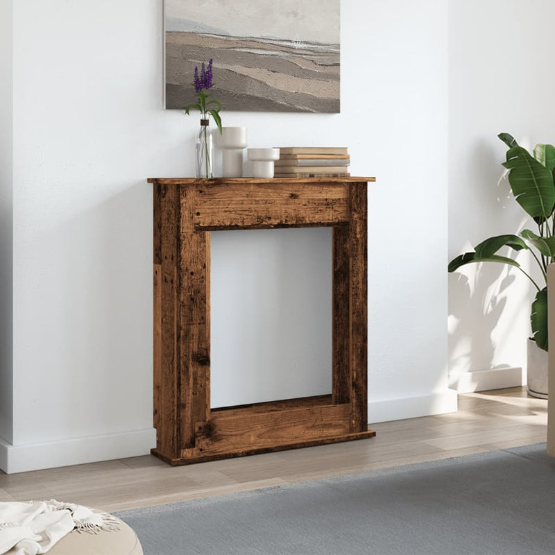 Afbeelding laden in galerijviewer, Vidaxl haardombouw 75x20x87,5 cm bewerkt hout oud houtkleurig
