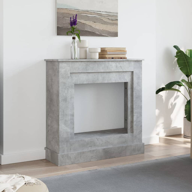 Afbeelding laden in galerijviewer, Vidaxl haardombouw 90x30x90 cm bewerkt hout betongrijs
