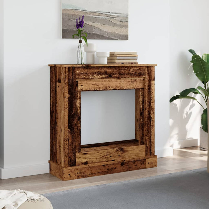 Afbeelding laden in galerijviewer, Vidaxl haardombouw 90x30x90 cm bewerkt hout oud houtkleurig
