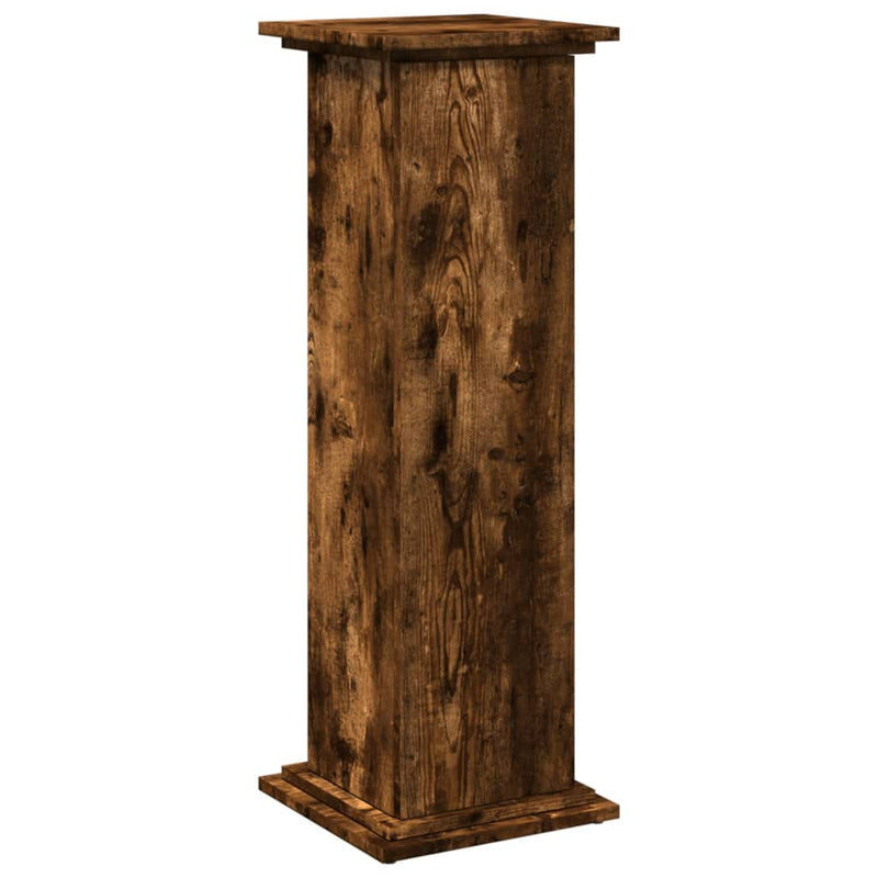 Afbeelding laden in galerijviewer, Vidaxl sokkel met opbergruimte 31x30x90 cm bewerkt hout gerookt eiken
