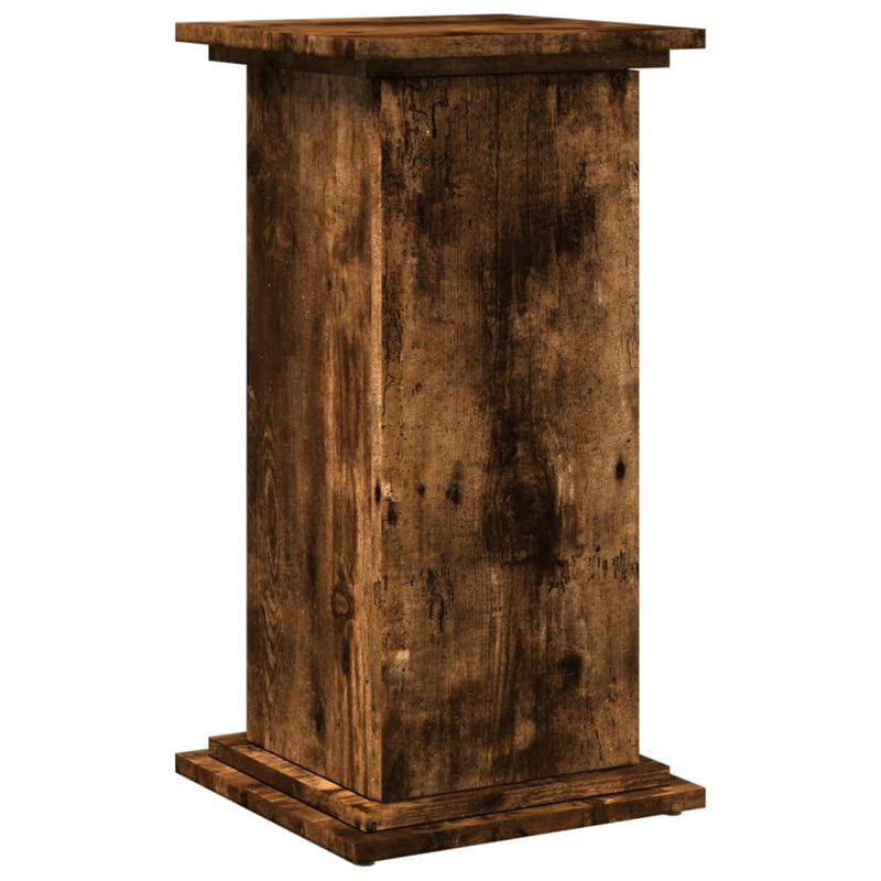 Afbeelding laden in galerijviewer, Vidaxl sokkel met opbergruimte 31x30x60 cm bewerkt hout gerookt eiken

