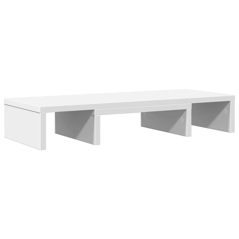 Afbeelding laden in galerijviewer, Vidaxl monitorstandaard verstelbaar 60x24x10,5 cm bewerkt hout wit
