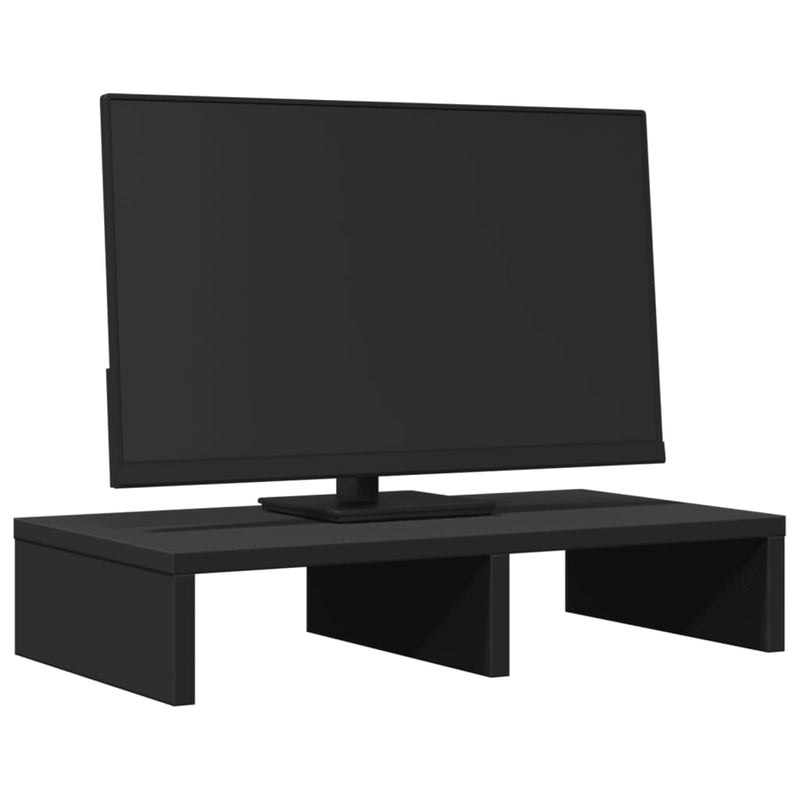 Afbeelding laden in galerijviewer, Vidaxl monitorstandaard 50x27x10 cm bewerkt hout zwart
