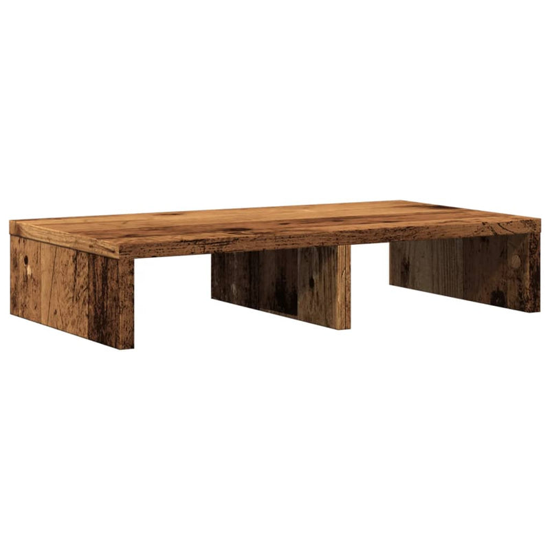 Afbeelding laden in galerijviewer, Vidaxl monitorstandaard 50x27x10 cm bewerkt hout oud houtkleurig
