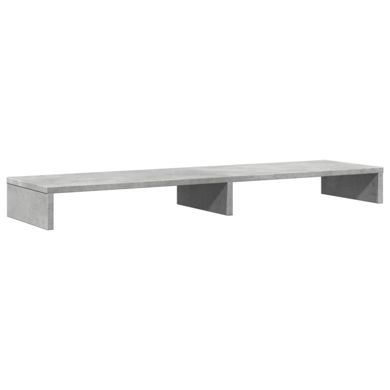 Afbeelding laden in galerijviewer, Vidaxl monitorstandaard 100x27x10 cm bewerkt hout betongrijs
