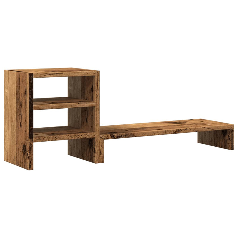 Afbeelding laden in galerijviewer, Vidaxl monitorstandaard met bureau-organizer hout oud houtkleurig
