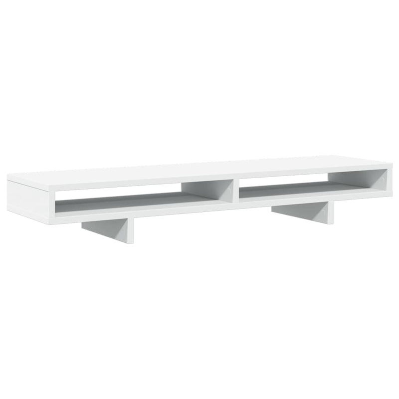 Afbeelding laden in galerijviewer, Vidaxl monitorstandaard 100x27x15 cm bewerkt hout wit
