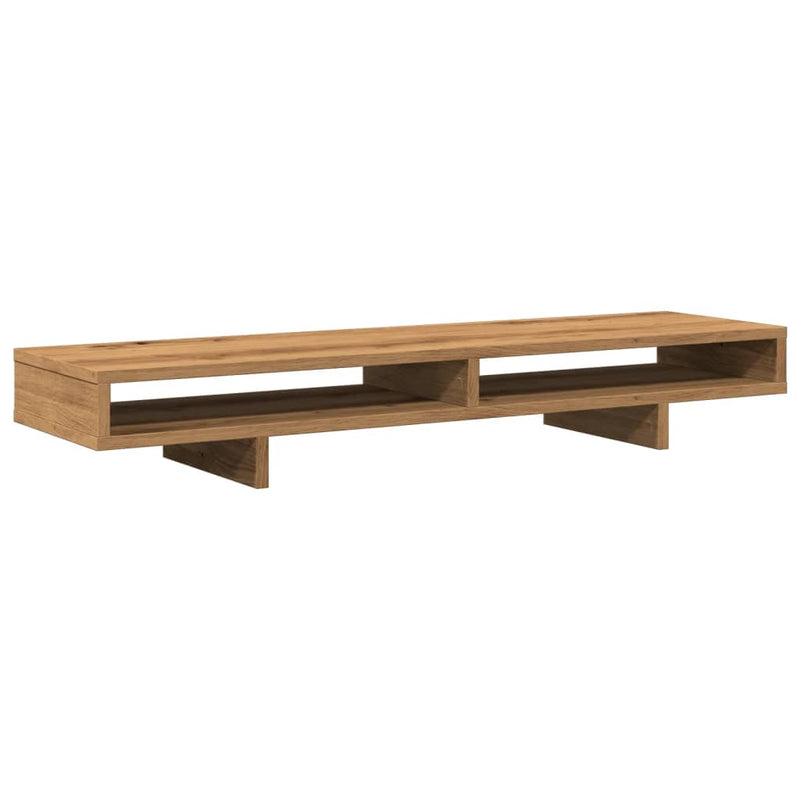 Afbeelding laden in galerijviewer, Vidaxl monitorstandaard 100x27x15 cm bewerkt hout artisanaal eiken
