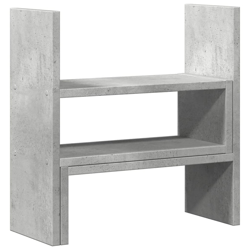 Afbeelding laden in galerijviewer, Vidaxl bureau organiser 40x17x41 cm bewerkt hout betongrijs
