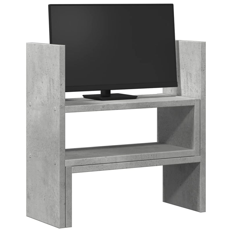 Afbeelding laden in galerijviewer, Vidaxl bureau organiser 40x17x41 cm bewerkt hout betongrijs
