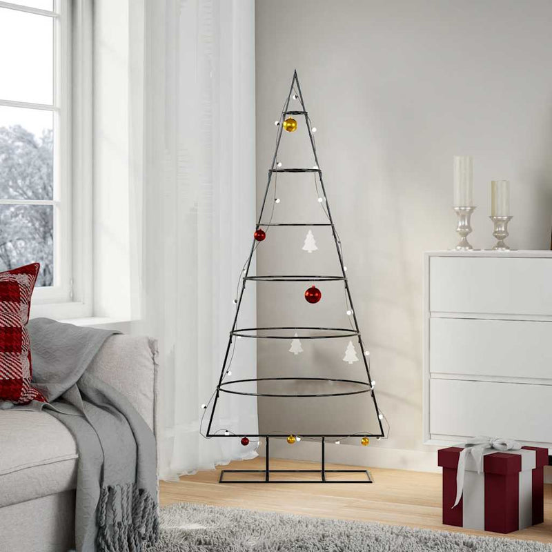 Afbeelding laden in galerijviewer, Vidaxl kerstdecoratie kerstboom 150 cm metaal zwart
