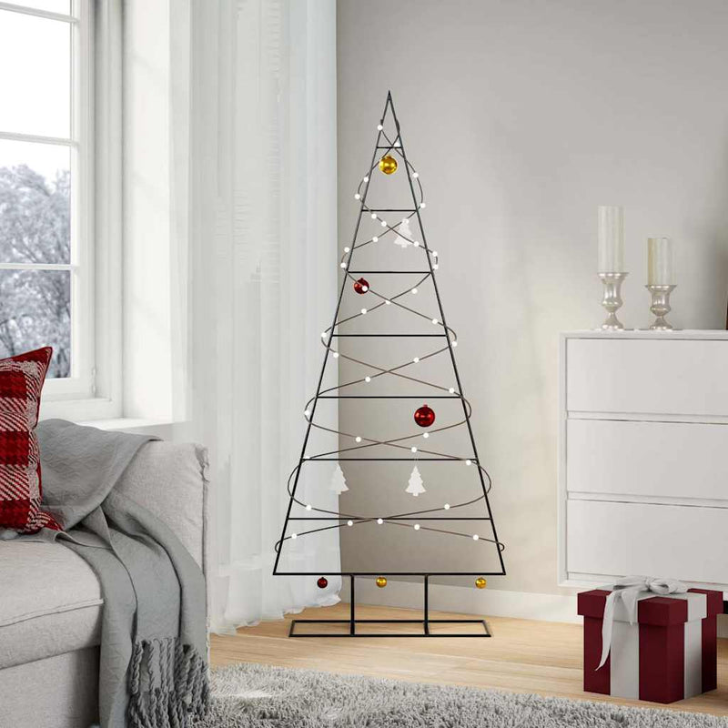 Afbeelding laden in galerijviewer, Vidaxl kerstdecoratie kerstboom 150 cm metaal zwart
