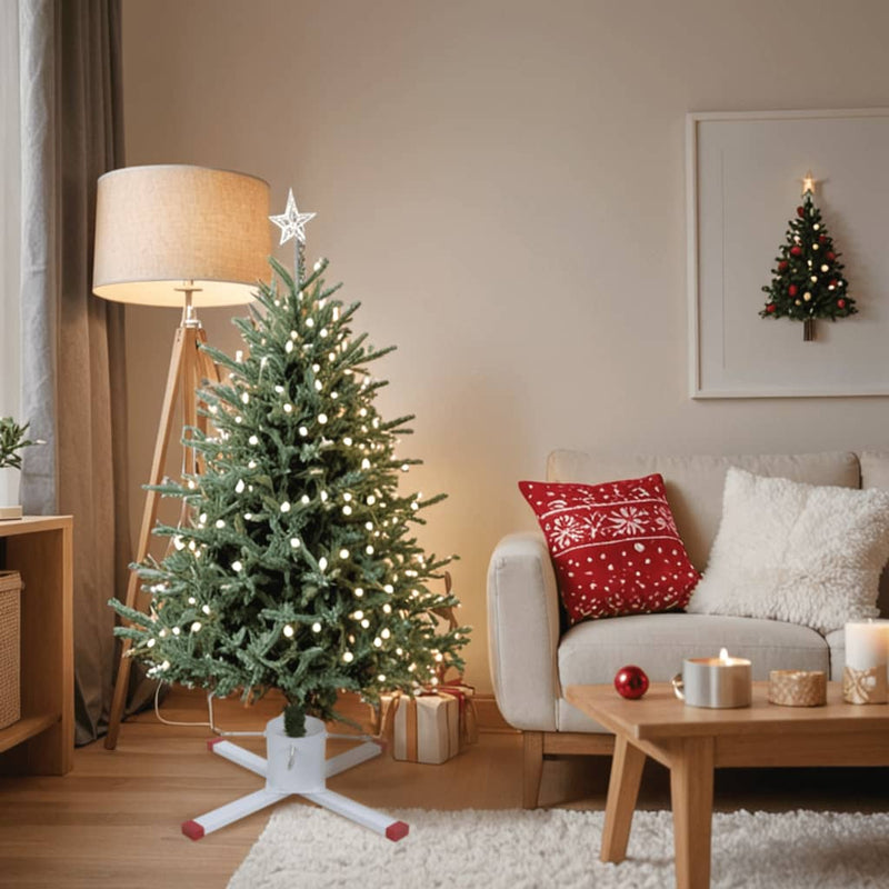 Afbeelding laden in galerijviewer, Vidaxl kerstboomstandaard 61x61x15,5 cm wit
