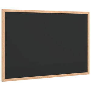 Vidaxl krijtbord met massief grenenhouten frame zwart 60x40 cm