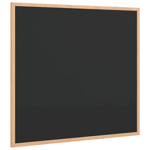 Vidaxl krijtbord met massief grenenhouten frame zwart 60x55 cm