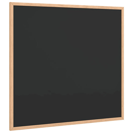 Vidaxl krijtbord met massief grenenhouten frame zwart 60x55 cm