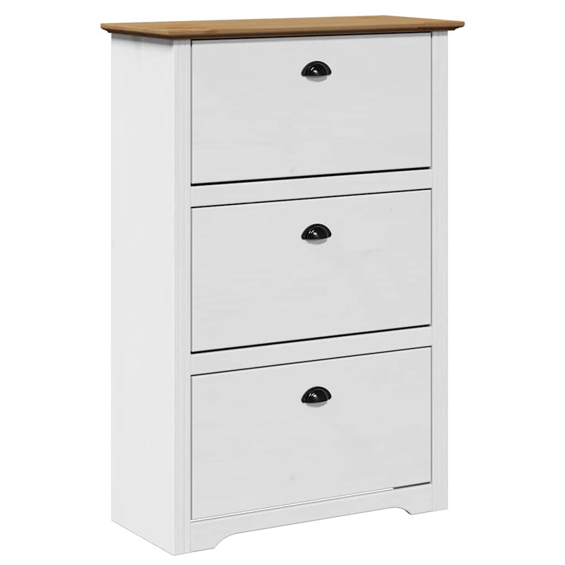 Afbeelding laden in galerijviewer, Vidaxl schoenenrek bodo 80x35x118 cm wit en bruin
