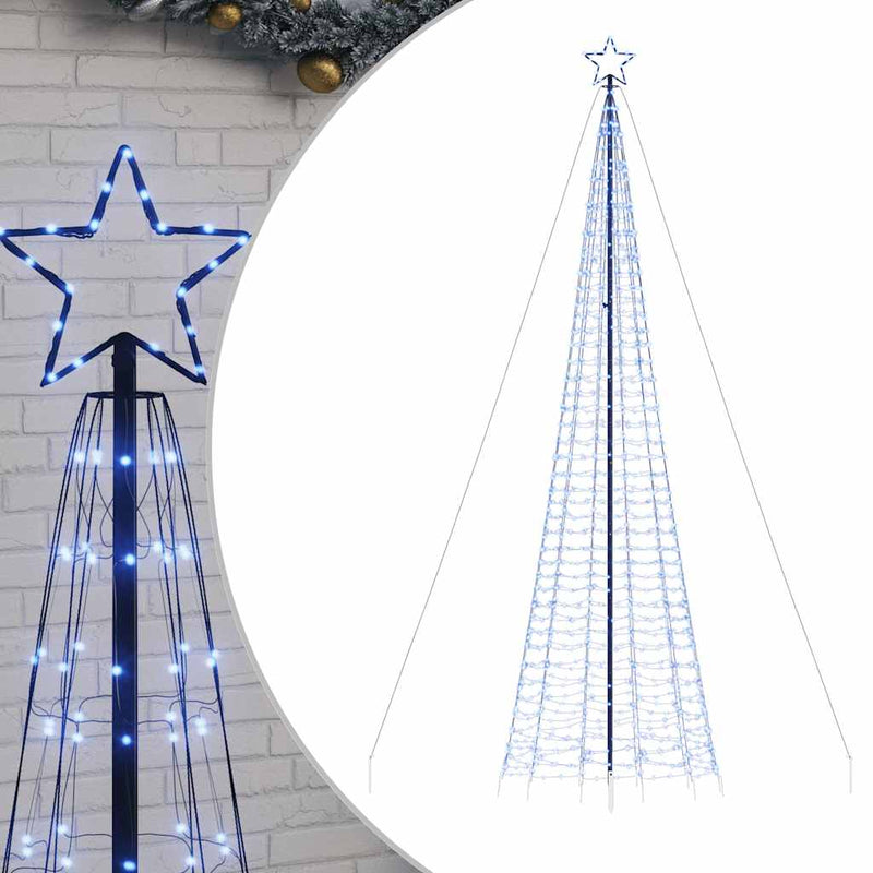 Afbeelding laden in galerijviewer, Vidaxl led-kerstboom met spikes 1534 leds 500 cm blauw
