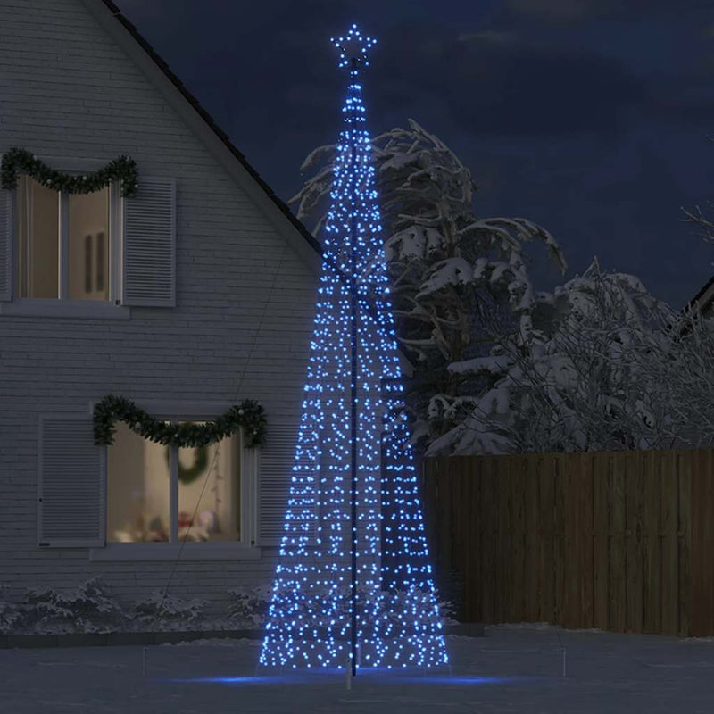 Afbeelding laden in galerijviewer, Vidaxl led-kerstboom met spikes 1534 leds 500 cm blauw
