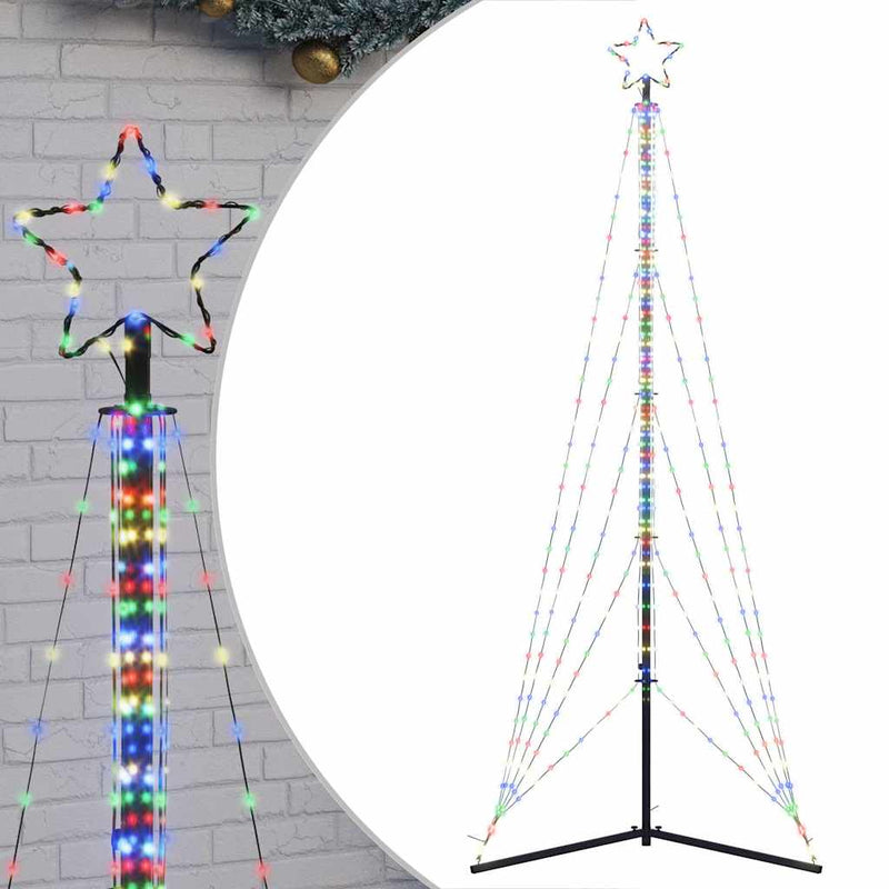Afbeelding laden in galerijviewer, Vidaxl led-kerstboom 525 leds kleurrijk 302 cm
