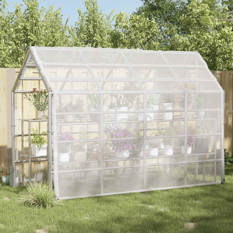 Afbeelding laden in galerijviewer, Vidaxl plantenafdekking met zeilringen 3x6 m polyethyleen
