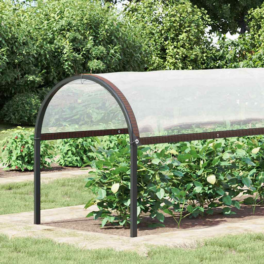 Vidaxl plantenafdekking met zeilringen 2x8 m polyethyleen