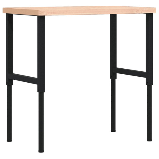 Vidaxl werkbank rechthoekig 100x60x(73-99,5) cm massief beukenhout