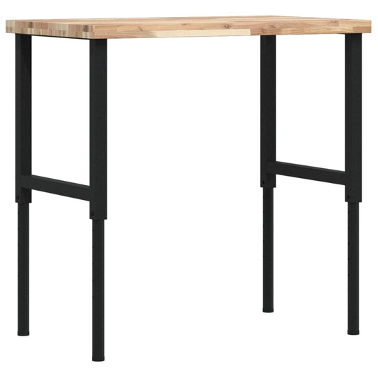 Vidaxl werkbank rechthoekig 100x60x(73-99,5) cm massief acaciahout