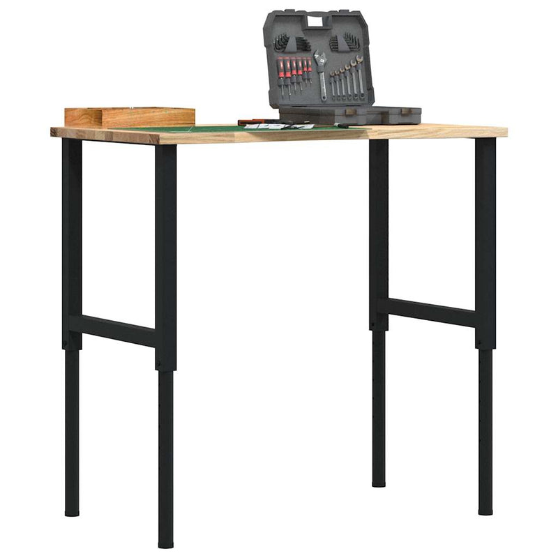 Afbeelding laden in galerijviewer, Vidaxl werkbank 100x60x(71,5-98) cm massief eikenhout
