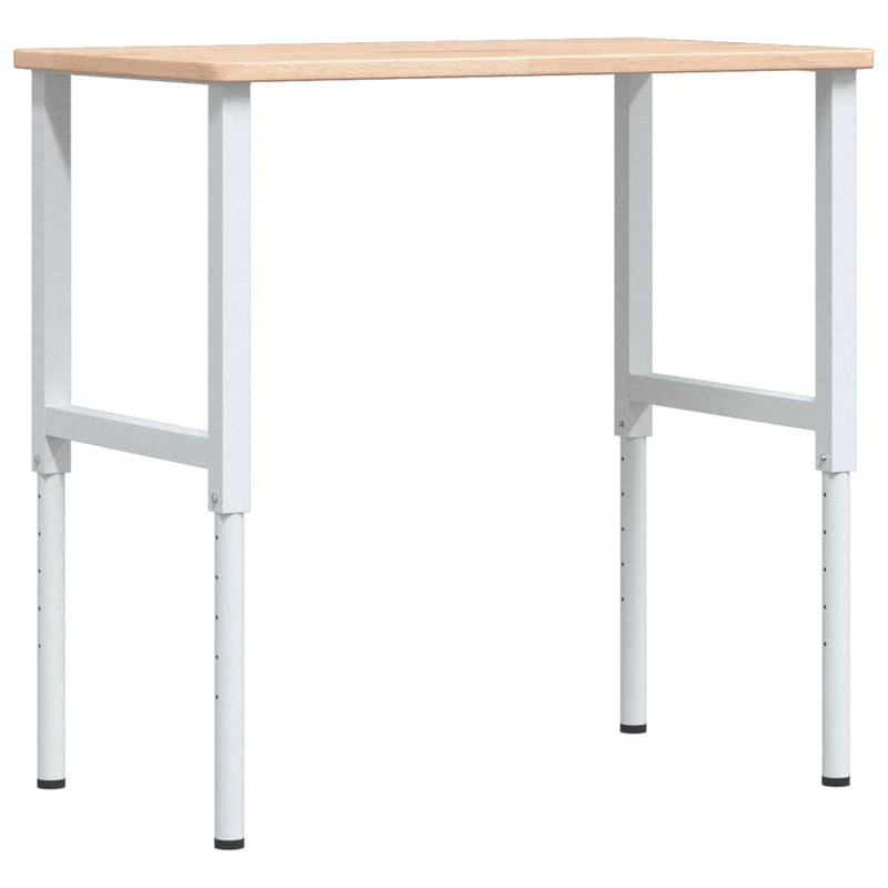 Afbeelding laden in galerijviewer, Vidaxl werkbank rechthoekig 100x60x(71,5-98) cm massief eikenhout
