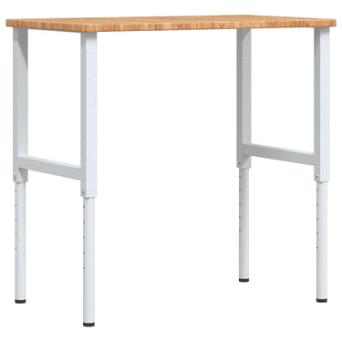 Vidaxl werkbank rechthoek 100x60x(71,5-98) cm eikenhout lichtbruin