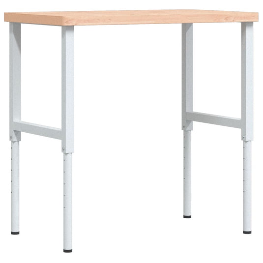 Vidaxl werkbank rechthoekig 100x60x(73-99,5) cm massief beukenhout
