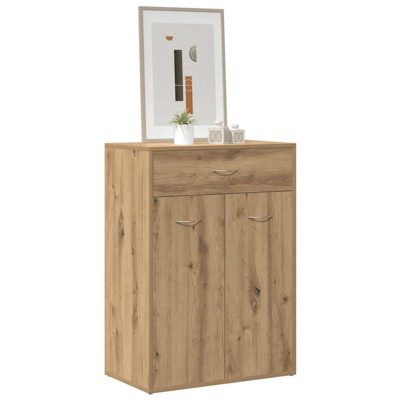 Afbeelding laden in galerijviewer, Vidaxl schoenenkast 60x35x84 cm bewerkt hout artisanaal eikenkleur

