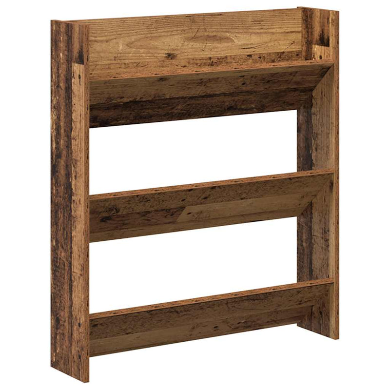 Afbeelding laden in galerijviewer, Vidaxl wandschoenenkast 80x18x90 cm bewerkt hout oud houtkleurig
