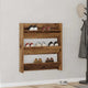 Vidaxl wandschoenenkast 80x18x90 cm bewerkt hout oud houtkleurig