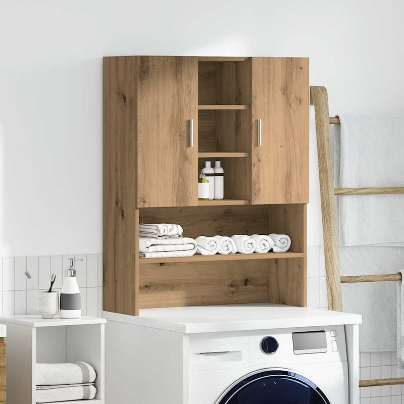 Afbeelding laden in galerijviewer, Vidaxl wasmachinekast 70,5x25,5x90 cm artisanaal eikenkleur
