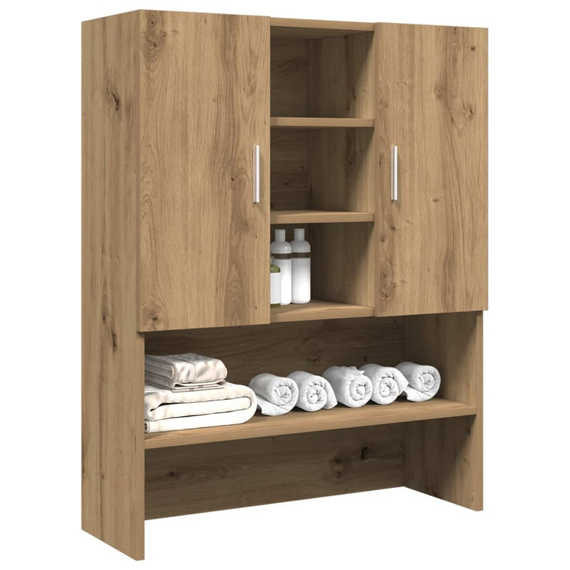 Afbeelding laden in galerijviewer, Vidaxl wasmachinekast 70,5x25,5x90 cm artisanaal eikenkleur
