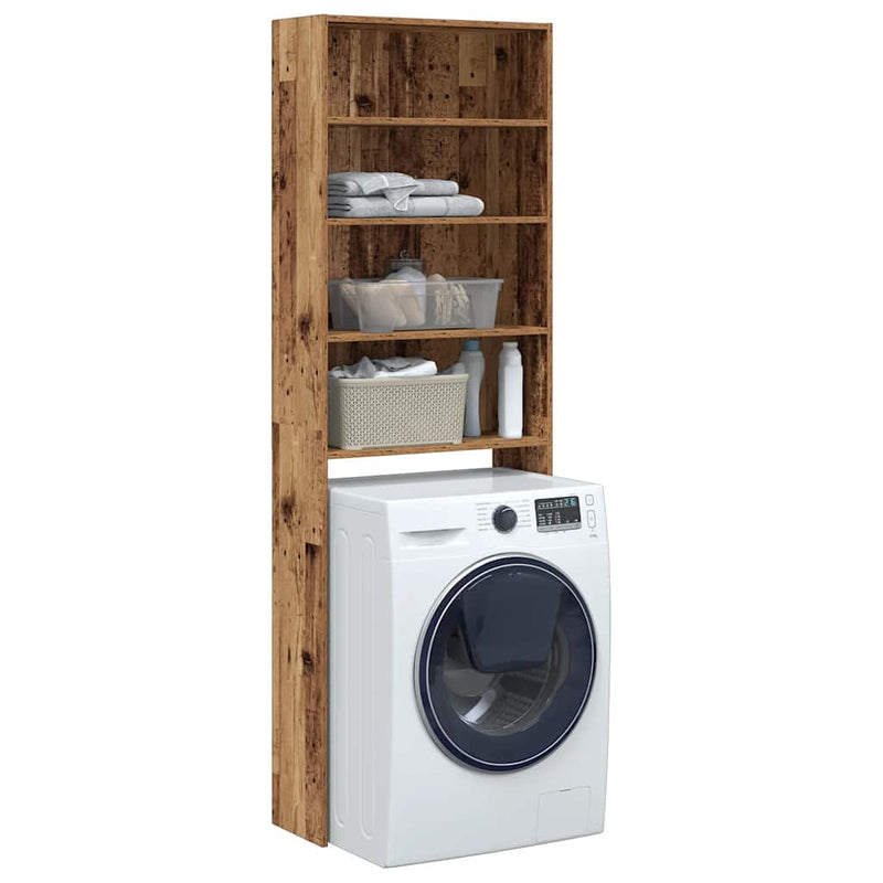 Afbeelding laden in galerijviewer, Vidaxl wasmachinekast 64x24x190 cm oud houtkleurig
