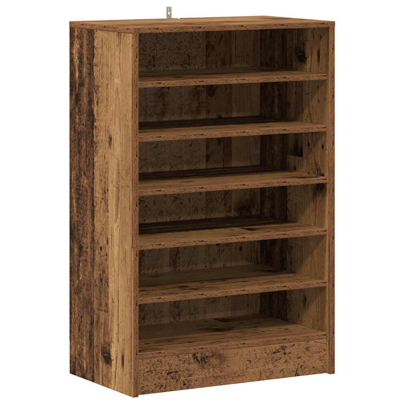 Afbeelding laden in galerijviewer, Vidaxl schoenenkast 60x35x92 cm bewerkt hout oud houtkleurig
