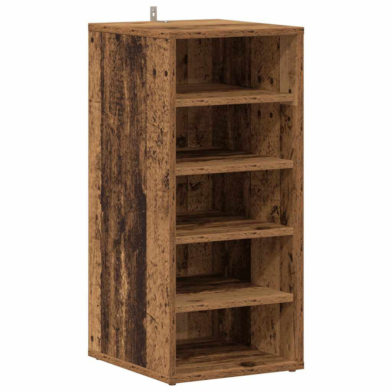 Afbeelding laden in galerijviewer, Vidaxl schoenenkast 32x35x70 cm bewerkt hout oud houtkleurig
