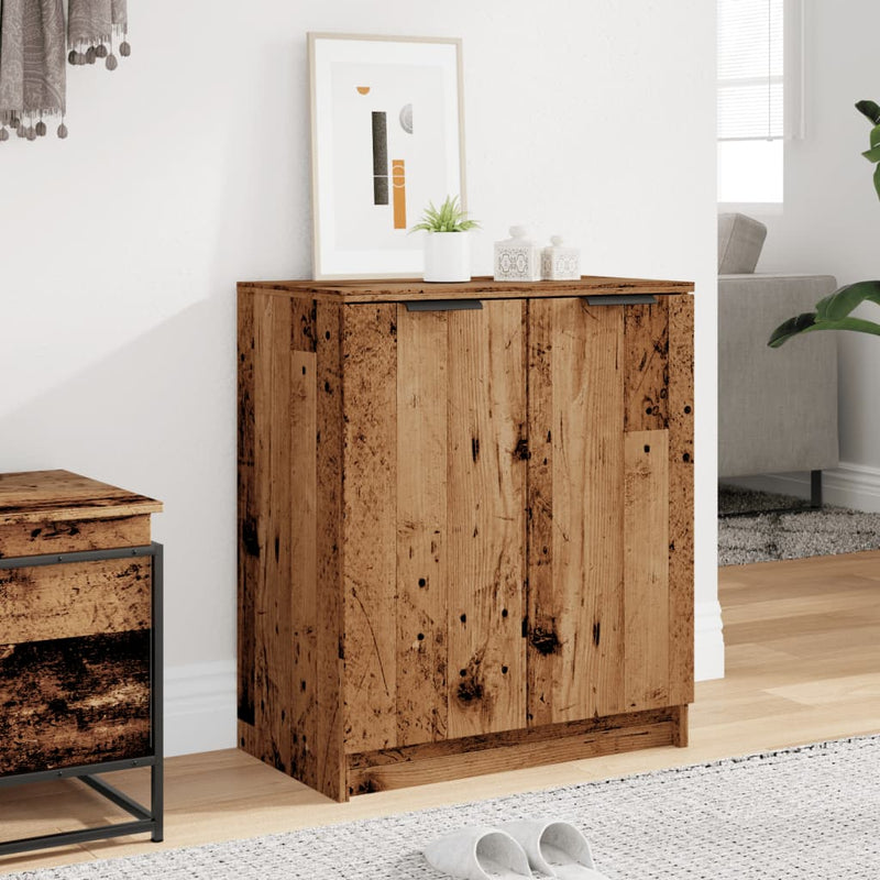 Afbeelding laden in galerijviewer, Vidaxl schoenenkast 59x35x70 cm bewerkt hout oud houtkleurig
