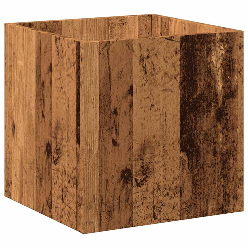 Afbeelding laden in galerijviewer, Vidaxl plantenbak 40x40x40 cm bewerkt hout oud houtkleurig

