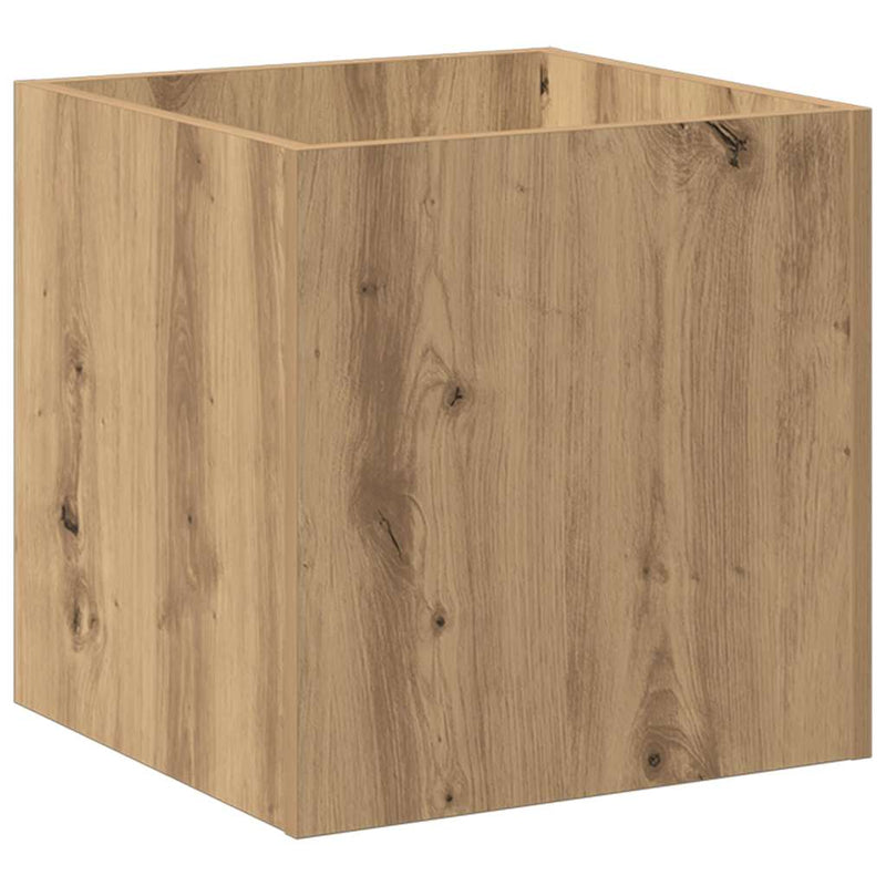 Afbeelding laden in galerijviewer, Vidaxl plantenbak 40x40x40 cm bewerkt hout artisanaal eikenkleur
