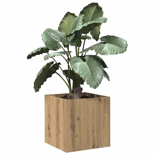 Vidaxl plantenbak 40x40x40 cm bewerkt hout artisanaal eikenkleur