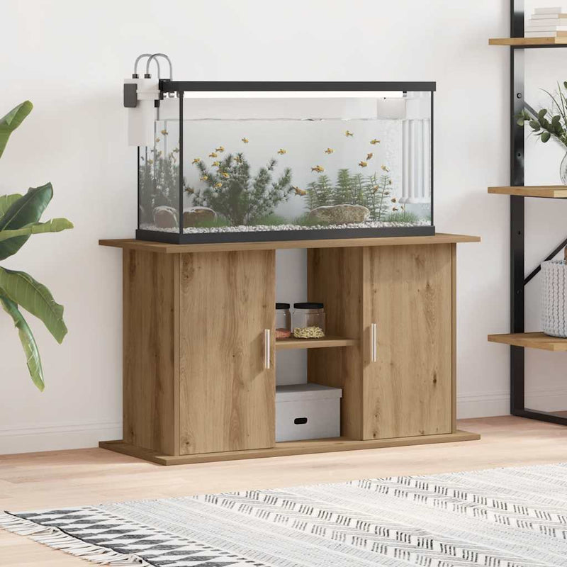 Afbeelding laden in galerijviewer, Vidaxl aquariumstandaard artisan eikenhout 101x41x58 cm bewerkt hout
