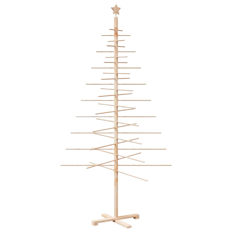 Afbeelding laden in galerijviewer, Vidaxl kerstdecoratie kerstboom 210 cm massief grenenhout
